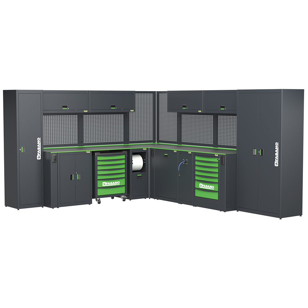 Configurazione di arredamento tecnico ad angolo Fasano FG 118/CO22V