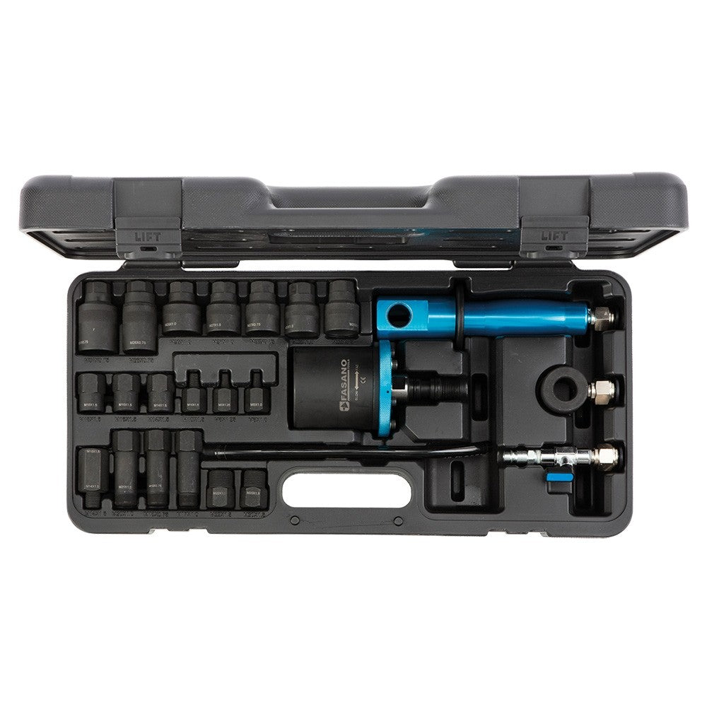 Set utensile pneumatico per estrazione elettro-iniettori Bosch, Delphi, Siemens e Denso Fasano FG 191/S24