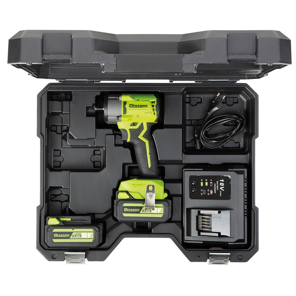 Avvitatore a impulsi compatto attacco 1/2'' - 18V Fasano FG 305/LT2 510Nm