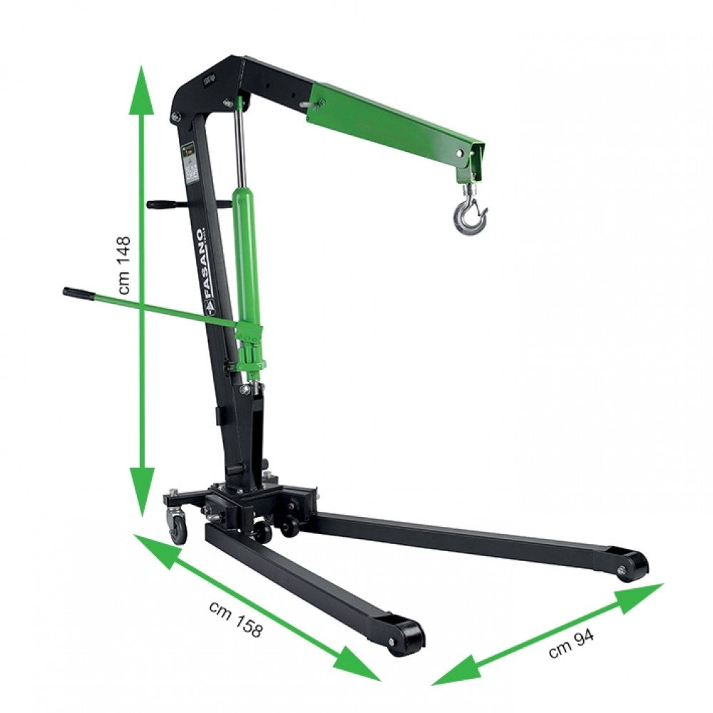 Gru idraulica pieghevole 1 ton. Fasano FG 738/1T