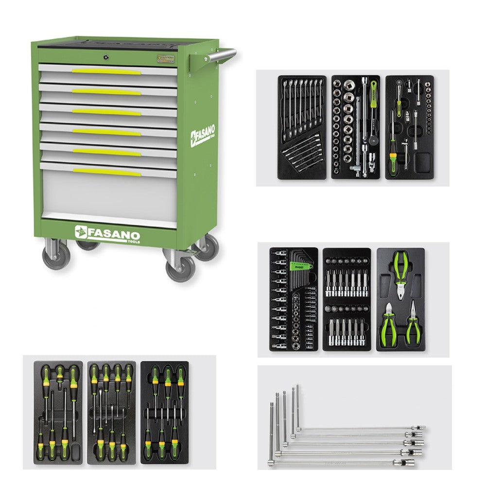 Carrello Porta Utensili Fasano Tools FG 102v a 6 cassetti con Assortimento 155 utensili FG 102V/AS155