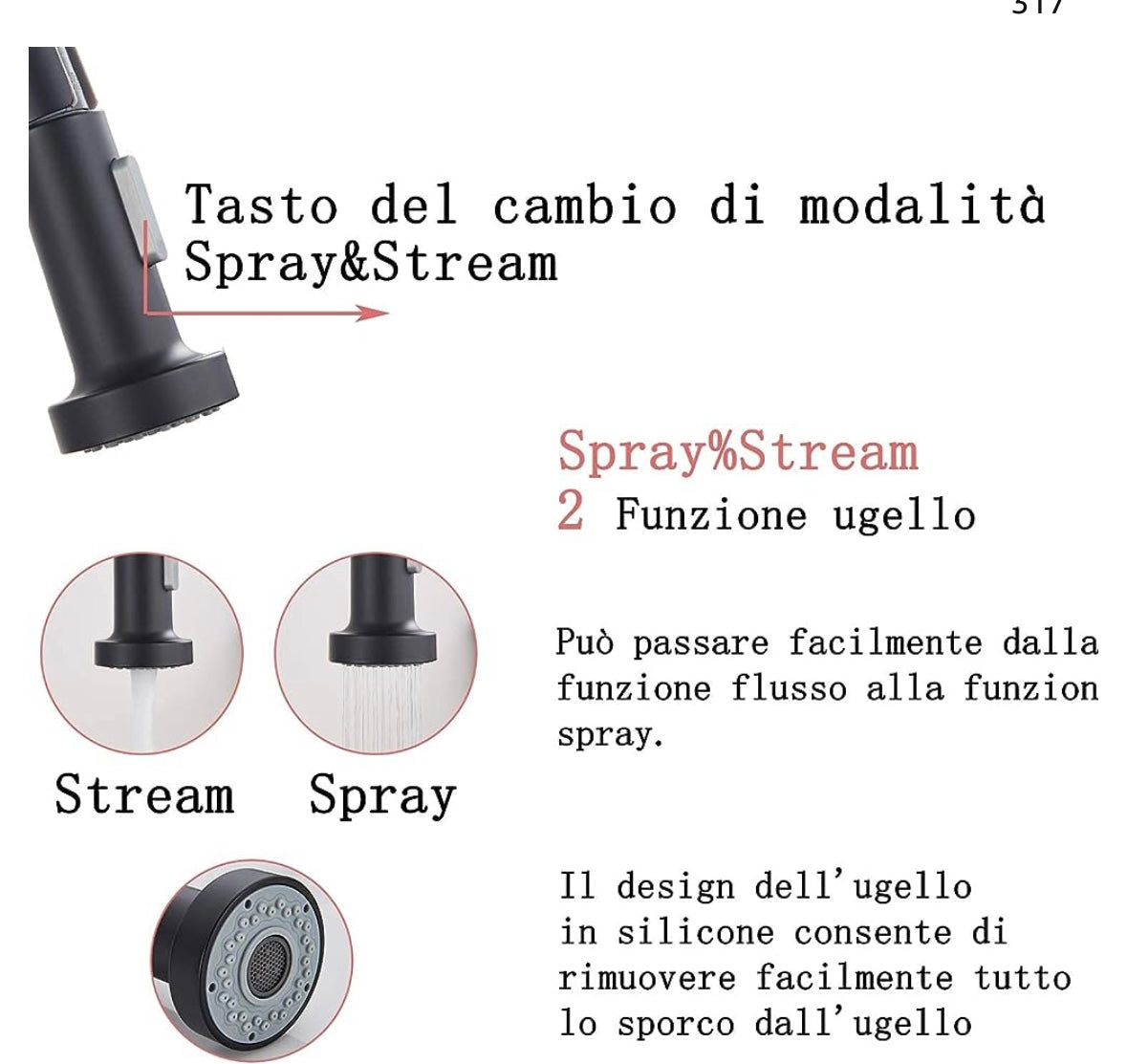 Rubinetto per modulo lavello Workshopitaly MPS Total Black