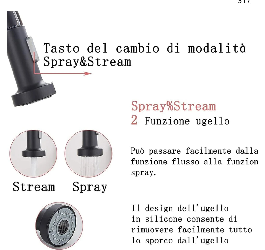 Mobile Officina Workshopitaly MPS con 2 antine e lavello inox Total Black completo di rubinetto e scarico