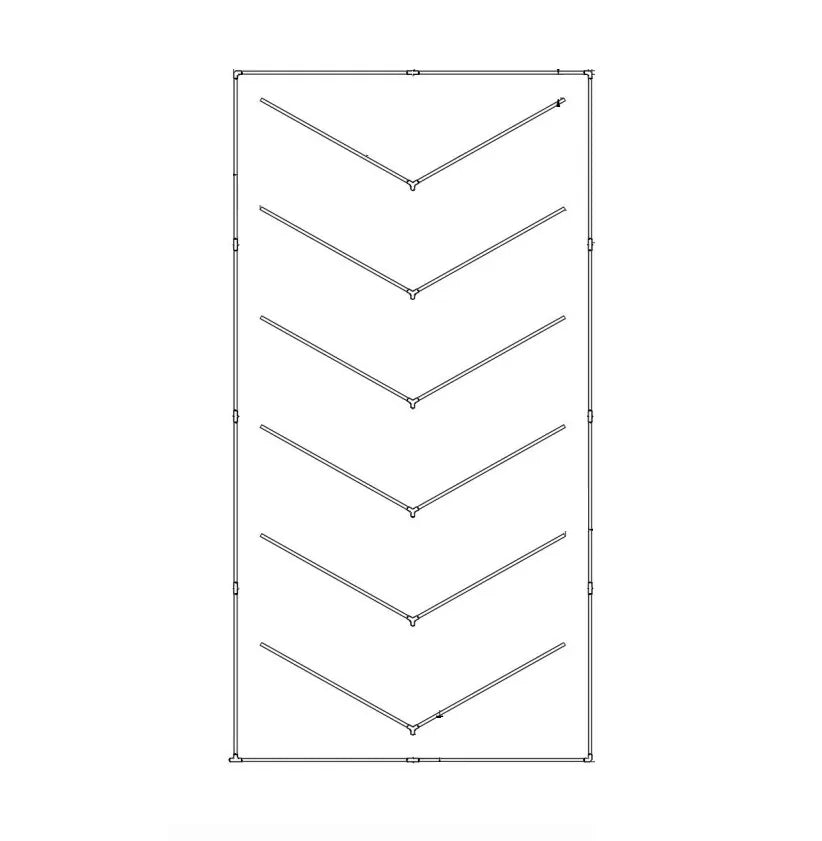 Plafoniera rettangolare a LED + 6 frecce 2,4M x 1,2M 170W 6500K