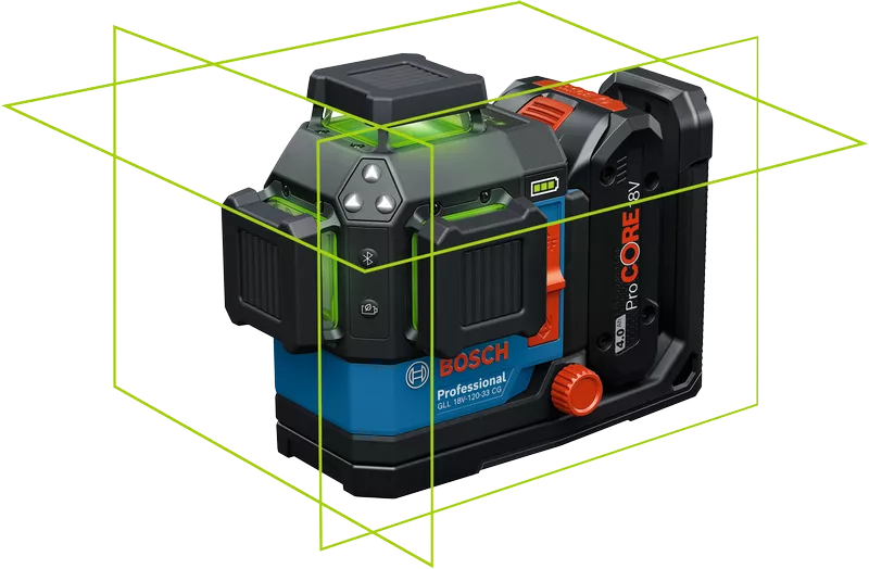 Livella laser a linee GLL 18V-120-33 CG Bosch SET 4AH PROCORE