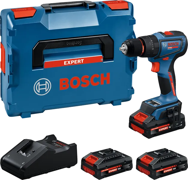 Trapano avvitatore BATTENTE Bosch EXPERT EXSB18V-90 SET con 3 batterie 4Ah