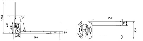 TRANSPALLET MANUALE PROFESSIONALE CON BILANCIA ELETTRONICA PHW 2000 W UNICRAFT