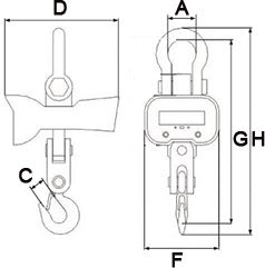 BILANCIA ELETTRONICA PER CARICHI SOSPESI KW 100 UNICRAFT