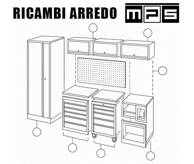 Ricambi per arredo officina MPS