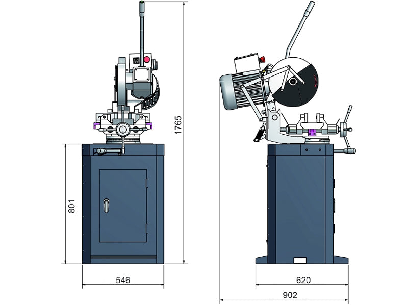 Segatrice circolare manuale per metalli LTF Optimum CS 315, taglio 85mm