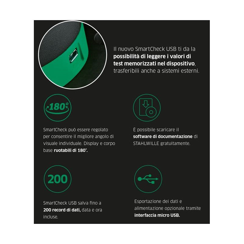 SmartCheck 10 USB - Strumento di prova per chiavi dinamometriche - STAHLWILLE