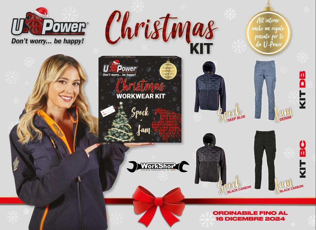 U-Power Christmas Box 2025 Giacca SPOCK black+ Pantalone JAM black + Guanti ICON