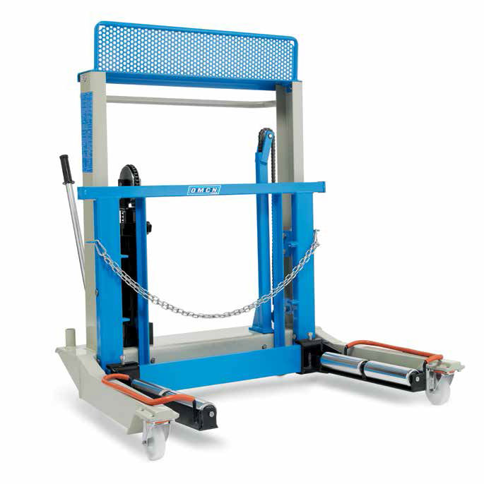 Sollevatore idraulico per ruote gemellari OMCN 227 700kg.