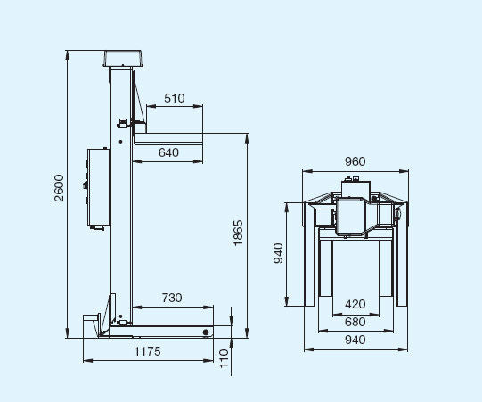 Ponte sollevatore elettromeccanico a colonne mobili 3 ton OMCN 952