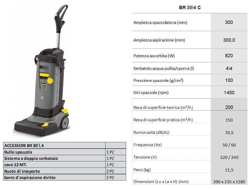 Lavasciuga pavimenti BR 30/4 C Karcher Professionale