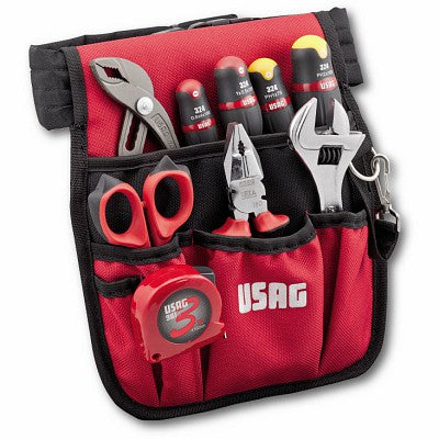 Set utensili Usag 007 MLI in tasca tessuto 9 attrezzi