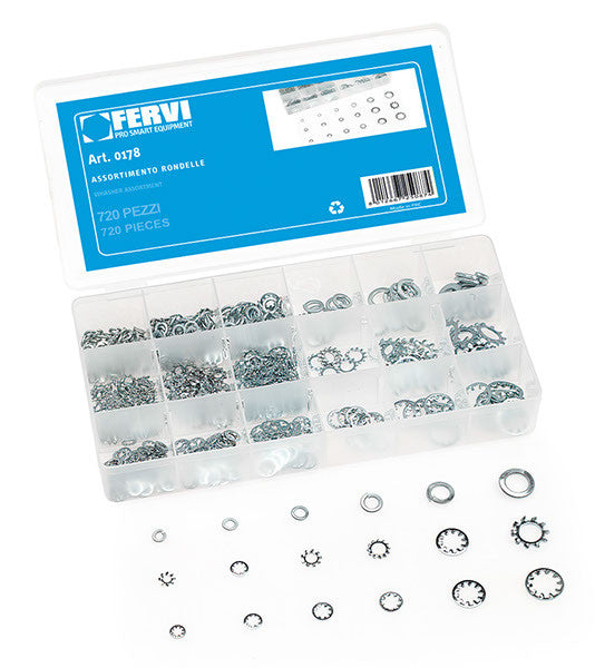 Assortimento 720 rondelle 0178 Fervi