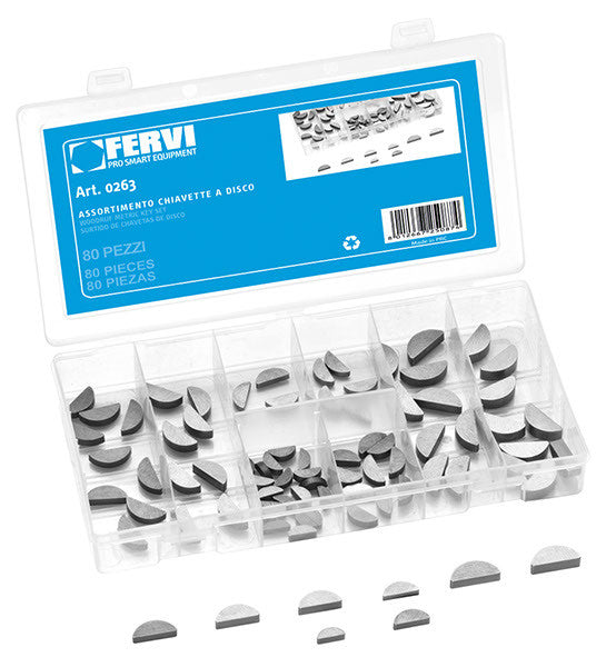 Assortimento 80 chiavette a disco 0263 Fervi