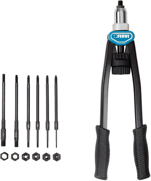 Rivettatrice a doppia leva per inserti filettati Fervi 0455