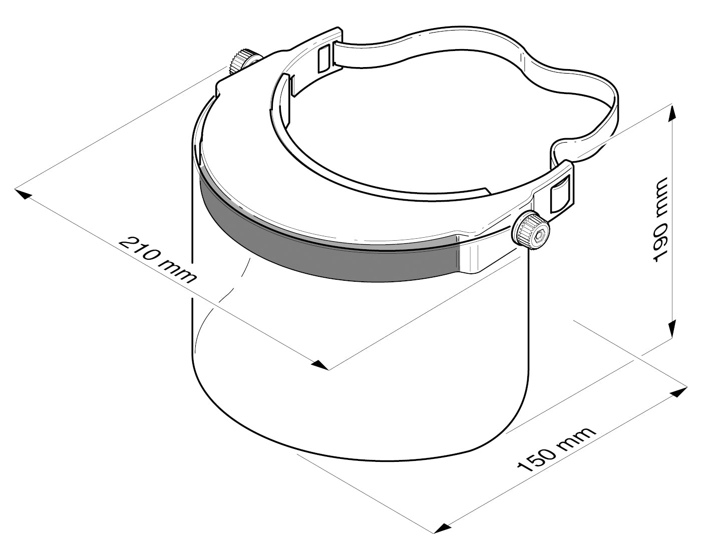 Maschera protezione facciale visiera policarbonato AMA MEDICA