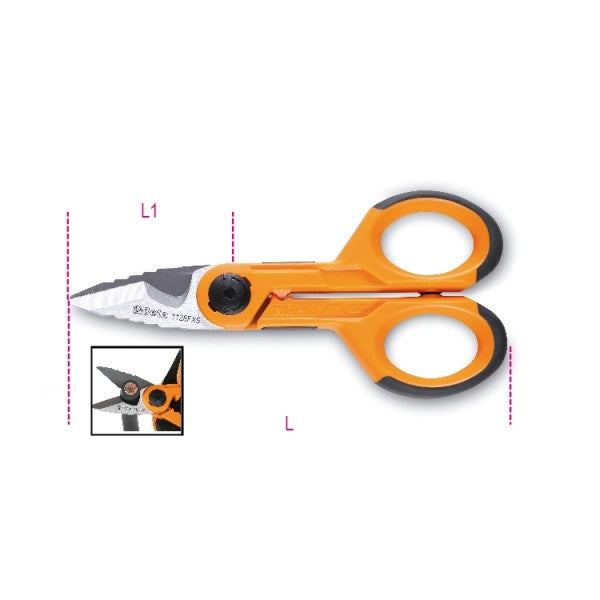 Forbici per elettricisti con svasatore Beta 1128FXS