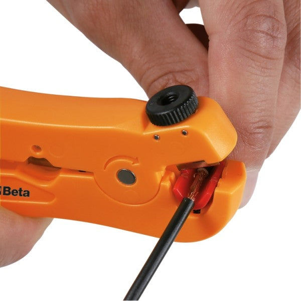 Spellacavi tascabile regolabile, con dispositivo di taglio Beta 1144T