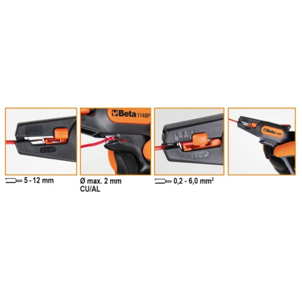 Pinza spellafili autoregolabile con dispositivo di taglio Beta 1148P