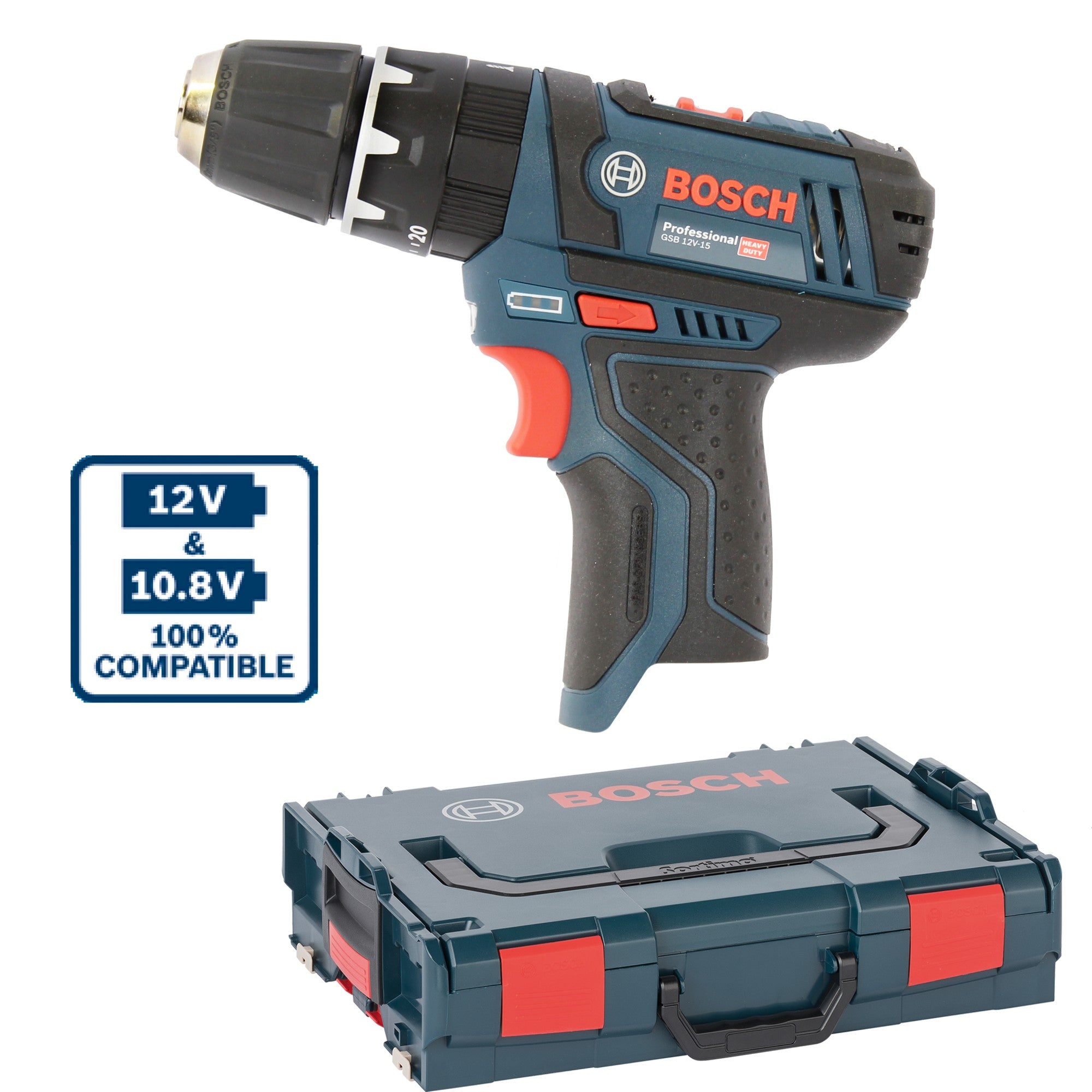 Trapano avvitatore percussione Bosch GSB 12V-15 senza batterie e caricabatterie