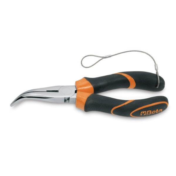 Pinze a becchi mezzotondi lunghissimi piegati zigrinati H-SAFE Beta 1168BM-HS
