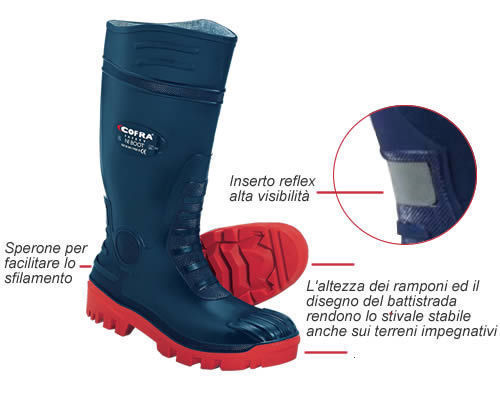 Stivali sicurezza Cofra "typhoon" S5 colore blu