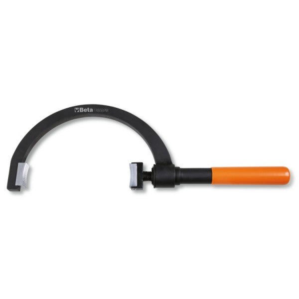 Attrezzo a mezzaluna con ganasce in alluminio per bloccare pulegge multigola Beta 1485BPM