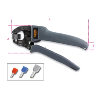 Pinza a grande effetto per capicorda a tubetto Beta 1606/2