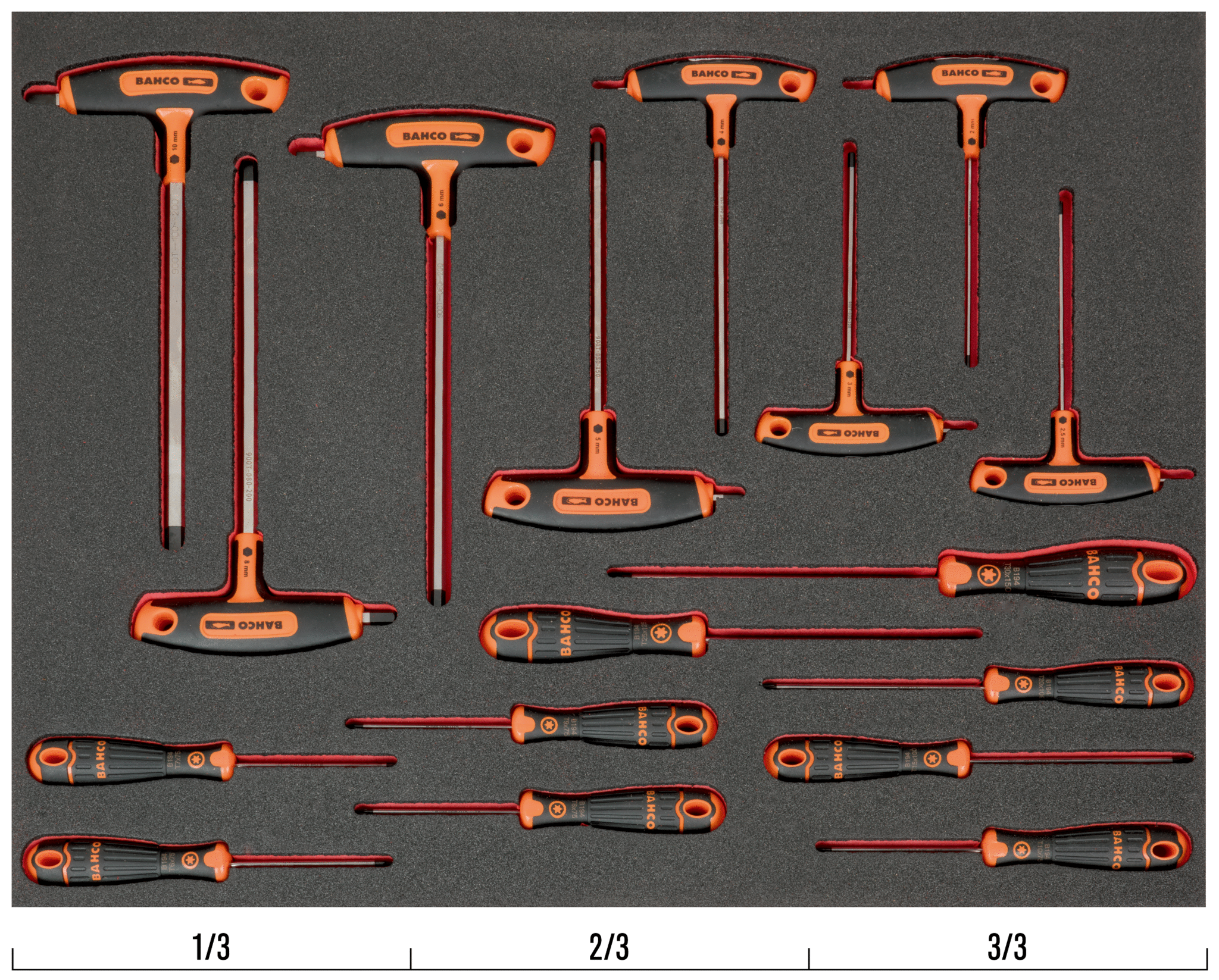 Assortimento cacciavite in alloggiamento termoformato - 17 pezzi Bahco FF1A133