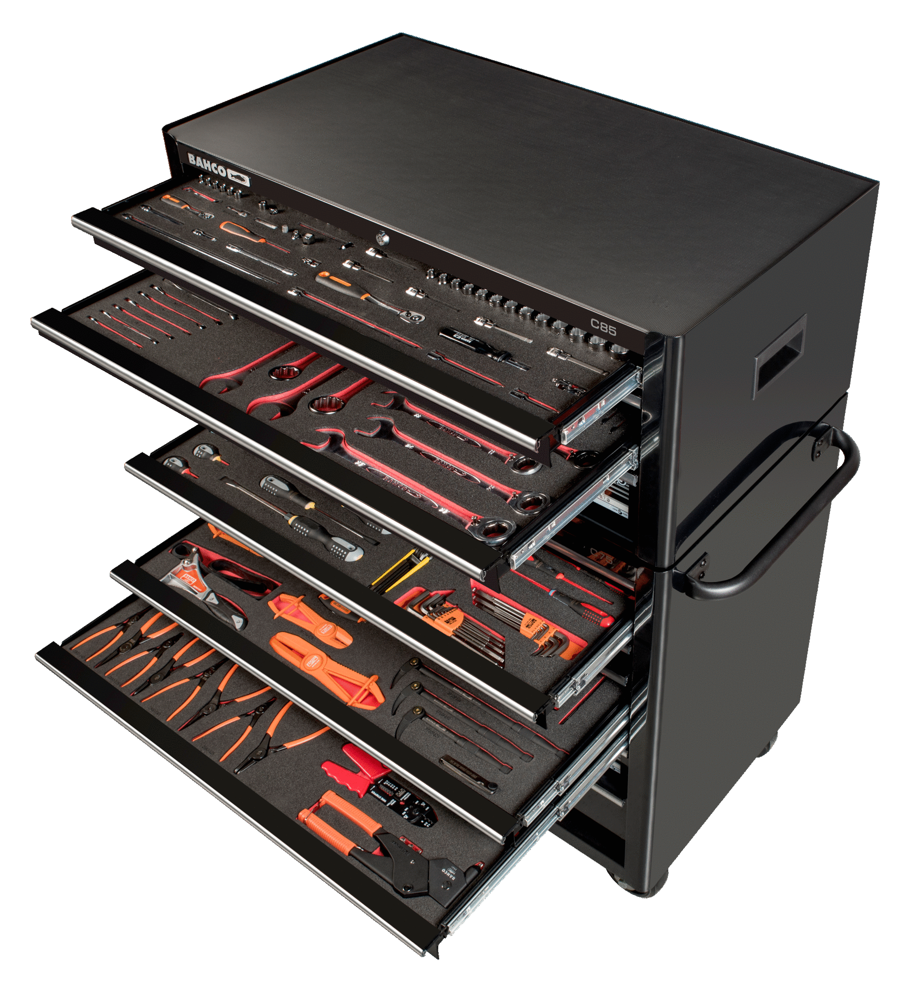 Assortimento utensili multiuso in carrello per utensili, 758 pezzi MONSTER BAHCO