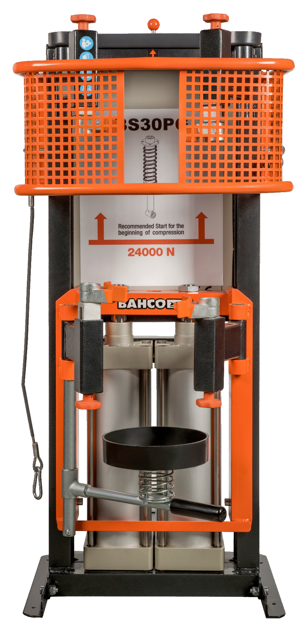 Compressore per ammortizzatori a doppio pistone pneumatico con griglia di protezione BS30PG BAHCO