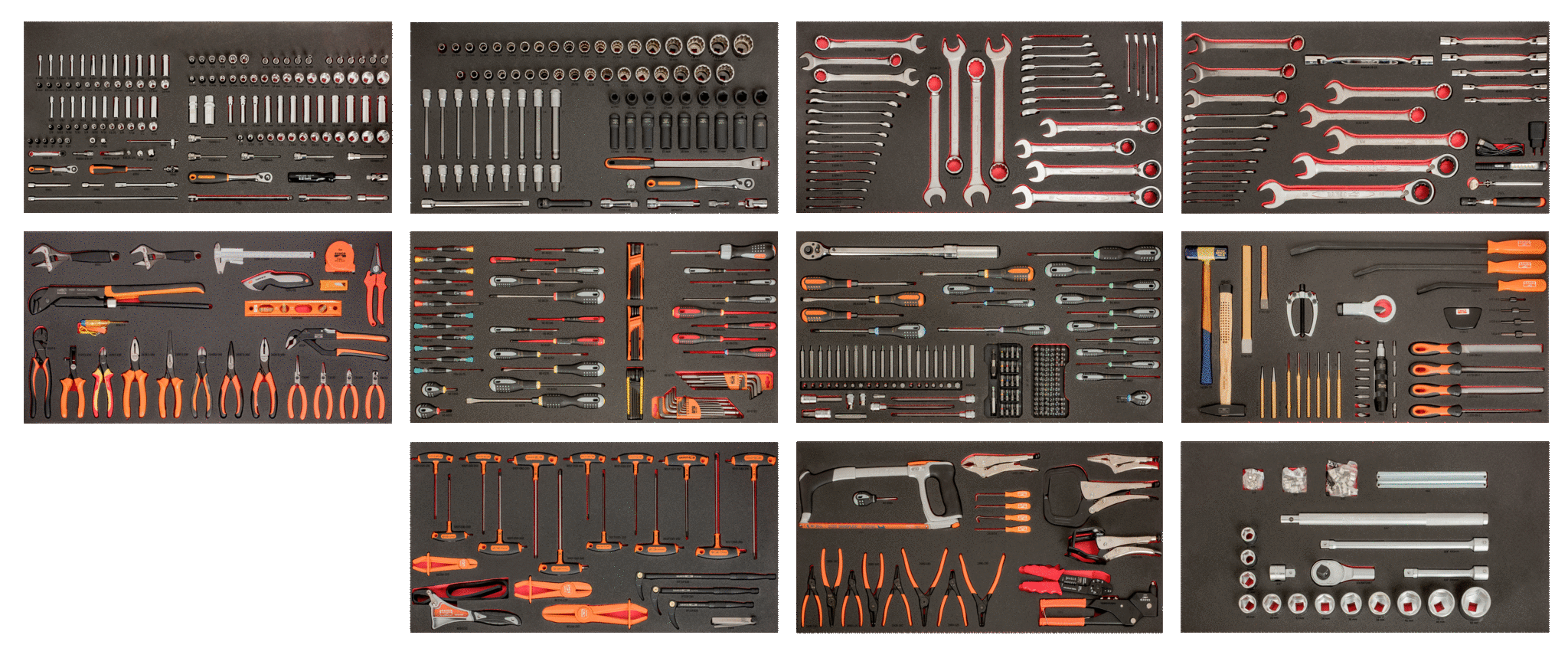 Assortimento di 11 termoformati multiuso, 758 pezzi FF1BSET-MONSTER BAHCO