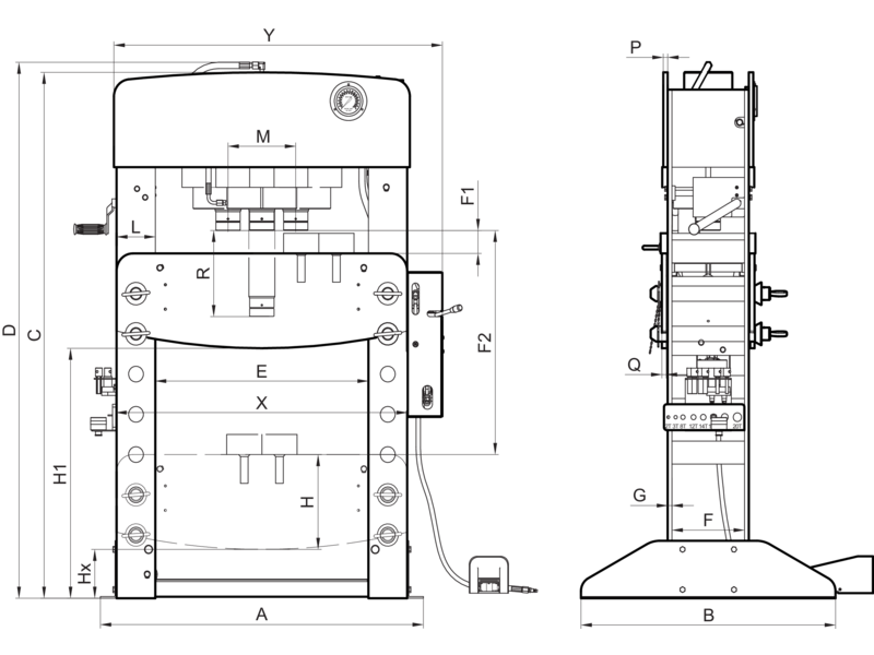 Pressa idro-pneumatica 100 t BAHCO BH7100A