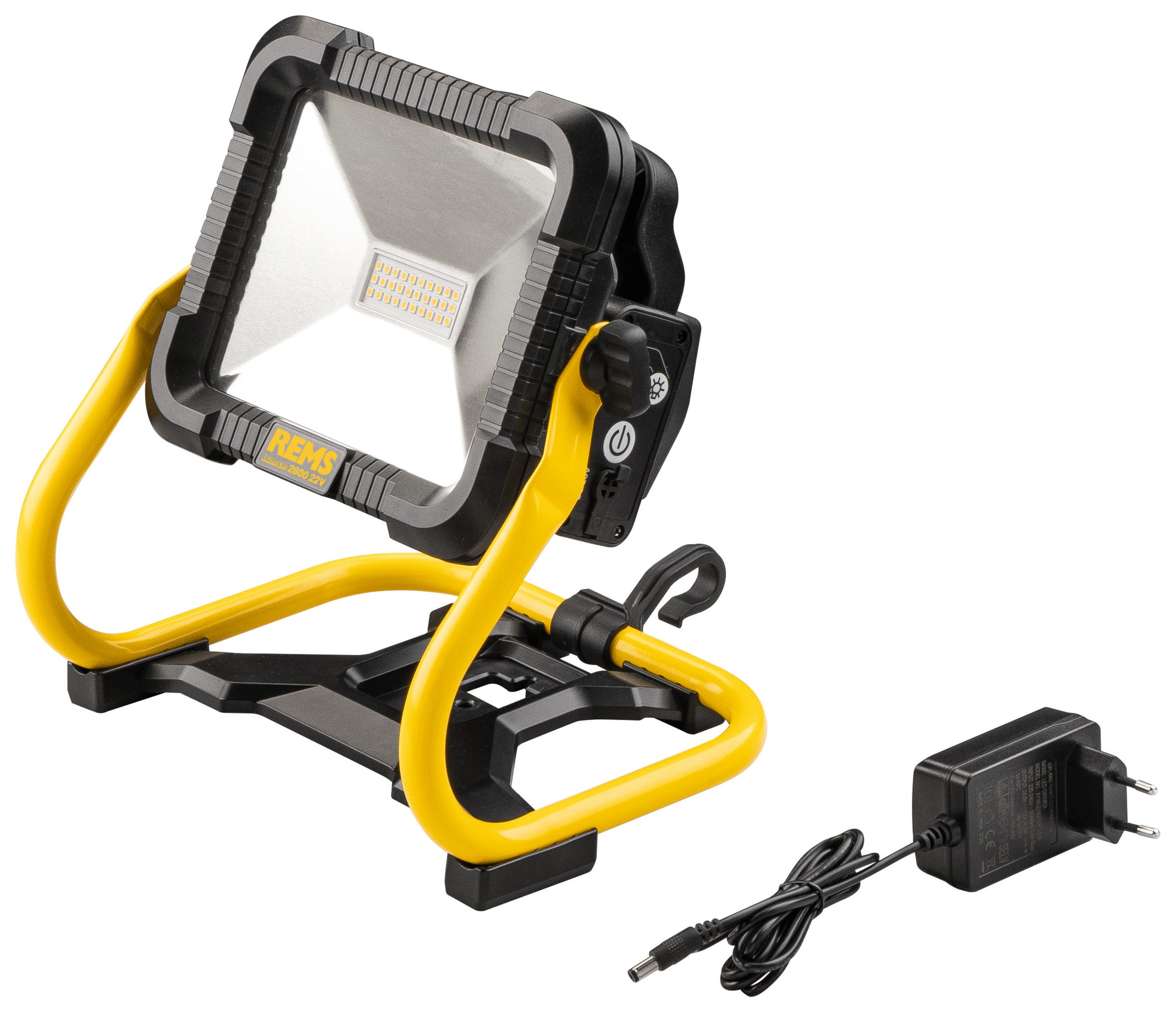 Faro led cantiere Rems Lumen 2800 22v con alimentazione elettrica 230v