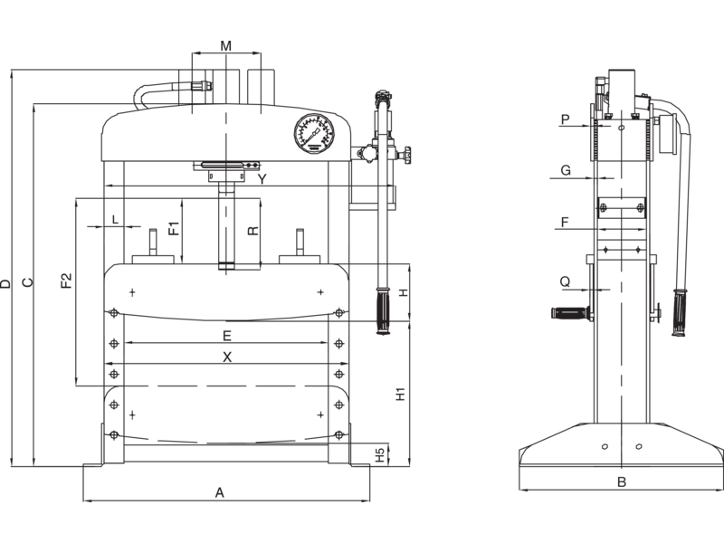 Pressa idraulica 15 t Bahco BH715