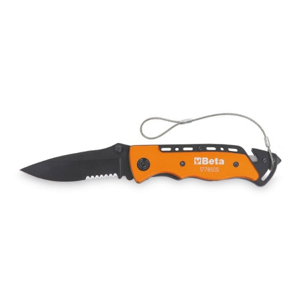 Coltello soccorso auto funzione martello frangicristallo e tagliacinture H-SAFE Beta 1778SOS-HS