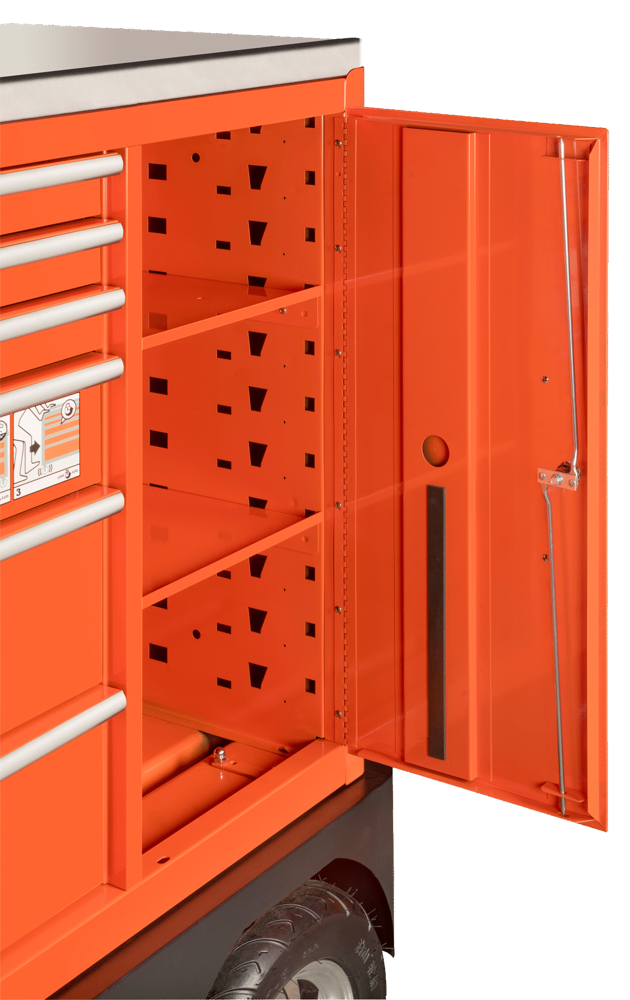 Carrello per utensili Special 53" con 8 cassetti e armadio laterale Bahco 1475KXXL8CWTSS