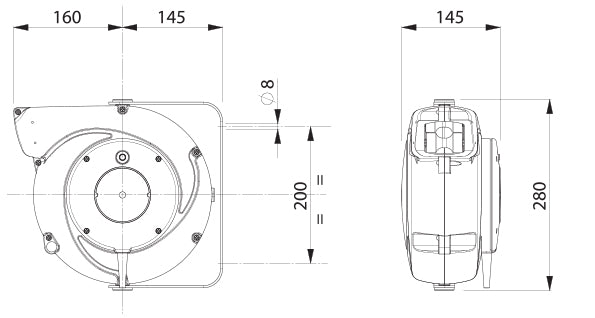 Avvolgicavo con lampada e trasformatore 5908/T306 Zeca 24 VOLT