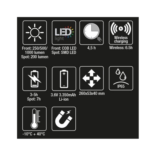 Lampada snodata ricaricabile a LED con ricarica wireless Beta 1838SW