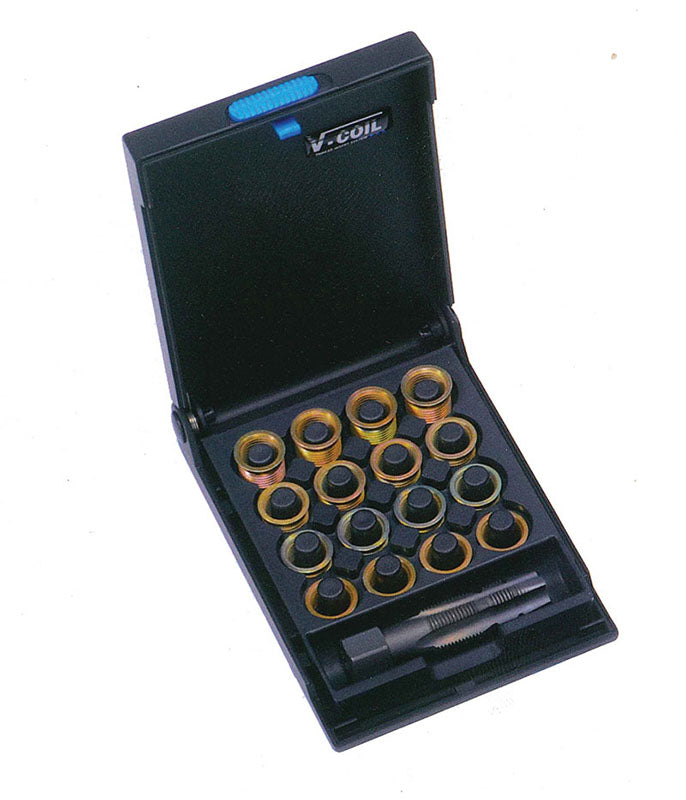 ASSORTIMENTO FILETTI RIPORTATI TIPO A BUSSOLA PER CANDELE, FILETTO M14 X 1,25 19113