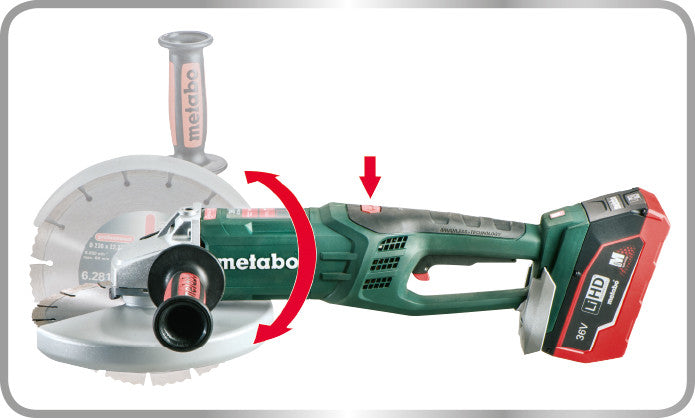 Smerigliatrice Metabo 230mm BATTERIA 36v wpb 36 ltx bl 230