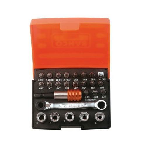 Assortimento inserti per avvitatore con portainserti e adattatore 1/4" Bahco 2058/S26-2