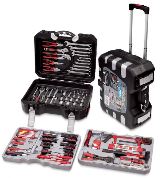 Valigia con trolley attrezzata 175 pz Fervi 0165