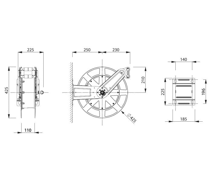 Avvolgitore automatico Zeca serie 8400 FULL INOX