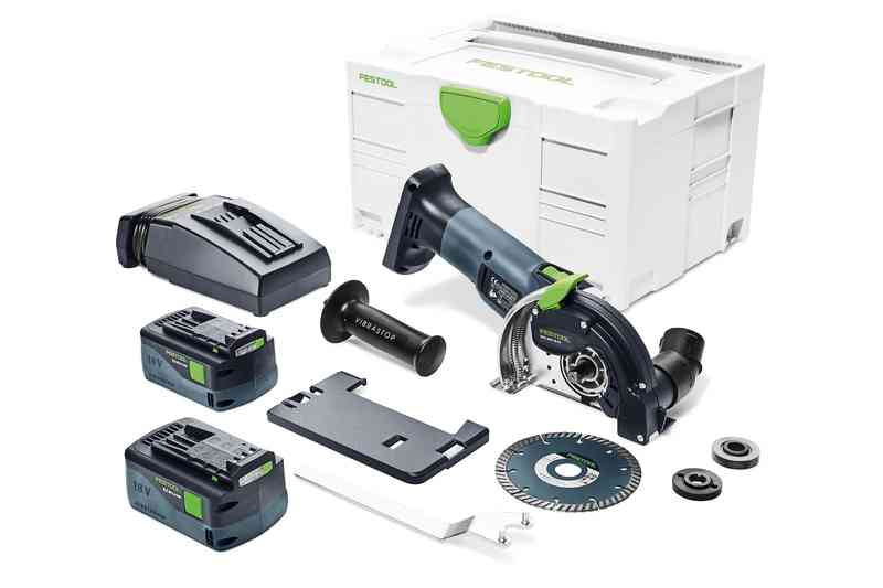 Sistema di taglio a mano libera a batteria DSC-AGC 18-125 FH Li 5,2 EBI-Plus Festool