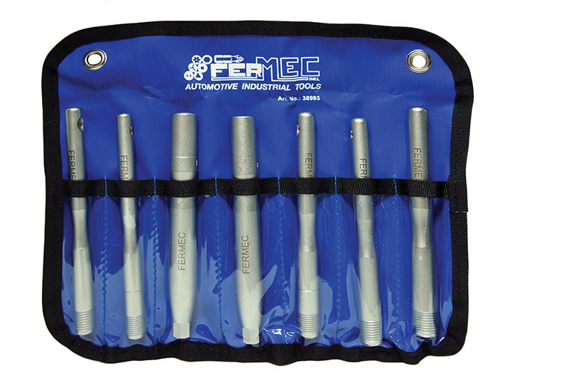 SET 7 PEZZI, PERNI DI GUIDA PER MONTAGGIO RUOTE Fermec 38985